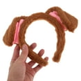 thumbnail image 5 of WRITWAA Plush Animal Ears Headband Set for Women, Includes Dog Ears and Tail in Coffee Color, 5 of 7