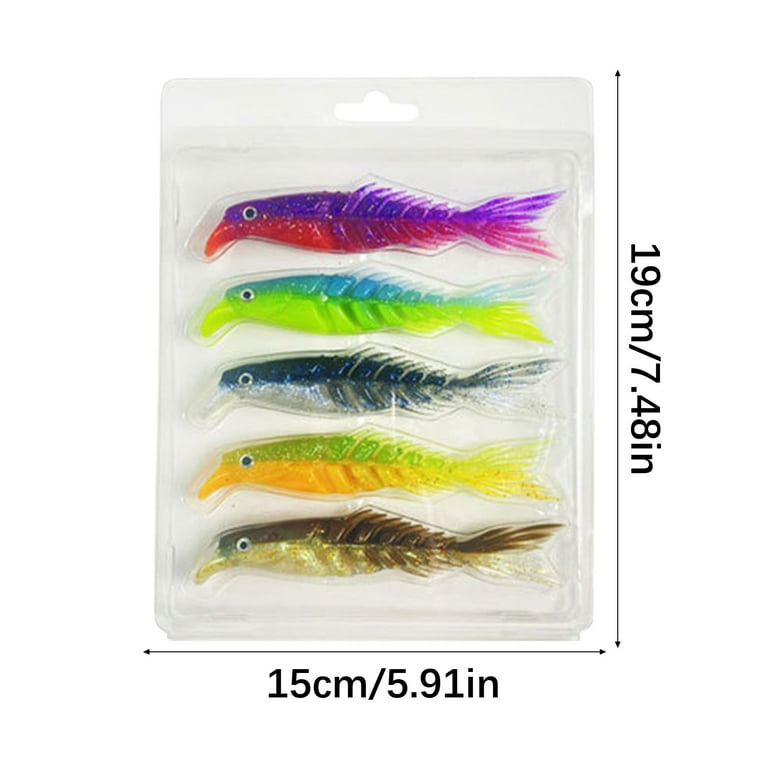 EJWQWQE Mino Fish Road Ya Bicolor Multi Fish Soft Bait Multicolor Multi  Size Scissors Fish Tail False Bait Soft Bait (mixed Packaging)