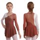thumbnail image 3 of Vestido de tutú de baile lírico de manga larga para niñas, falda de baile y gimnasia, Jersey de Ballet, vestido de patinaje artístico con diamantes de imitación brillantes, 3 of 5