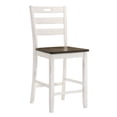 thumbnail image 5 of Jonah Ladder Back Solid Wood Counter Height Dining Chairs, Set of 2, Sea White, 5 of 7