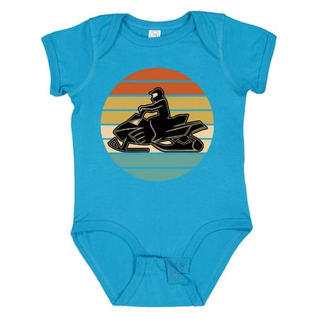 

Inktastic Snowmobile Retro Sunset Gift Baby Boy or Baby Girl Bodysuit
