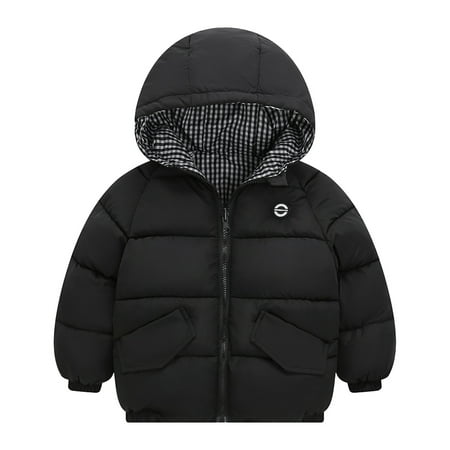 

Toddler Baby Boys Girls Hooded Down Jacket Kids Thicken Warm Winter Coat Outerwear Hoodie Lightweight Windproof Puffer Jacket for Baby Boys Girls