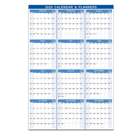 DAWTHTW 2026 Dry Erase Wall Calendar, 12-Month Monthly Planner for Home, School & Office