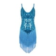 thumbnail image 3 of iiniim Latin Dance Dress Cha Cha Rhythm Ballroom Samba Rumba Tango Dress Sequins Fringe Dancewear for Women, 3 of 7