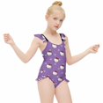 thumbnail image 4 of Hello Kitty Girls One Piece Swimsuits Hawaiian Summer Swimwear Beach Bathing Suit Outfits, 4 of 7