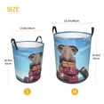 thumbnail image 3 of Fotbe Elephant Sits Cesto de Ropa con Asas, Cesto Impermeable de Gran Capacidad, Bolsa de Lavado para Dormitorio, Cesto de Ropa con Ruedas y Asas-Small, 3 of 6