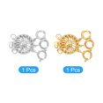 thumbnail image 3 of Uxcell 2Pack Cierres para Collar en Capas 3 Cuerdas Convertidor de Cierre de Deslizamiento, Plata y Oro, 3 of 7