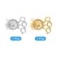 thumbnail image 3 of Uxcell 2Pack Cierres para Collar en Capas 3 Cuerdas Convertidor de Cierre de Deslizamiento, Plata y Oro, 3 of 7