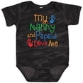 thumbnail image 3 of Inktastic Nanny and Papaw Love Me Boys or Girls Baby Bodysuit, 3 of 5