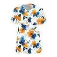 thumbnail image 4 of Plus Size Summer Tops for Curvy Women Short Sleeve Cute Casual T-Shirt Loose Fitting Trendy Going Out Tees Shirts White, 5XL, 4 of 5