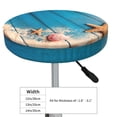 thumbnail image 4 of Balery Shells And Starfish Velvet Round Bar Chair Cushion Cover Adjustable, Protects From Scratches And Stains, Soft & Washable Ideal For Wooden And Metal Stools - 14 Inch, 4 of 7