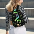 thumbnail image 5 of Balery Music Notes Mochila Clásica Impresa Básica para Viaje, Mochila Escolar Resistente al Agua, Mochila de Lona con Correas Ajustables-Medium, 5 of 5