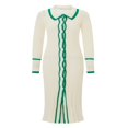 thumbnail image 3 of Knit Long Dress with Button Down and Lapel for Women, 3 of 9