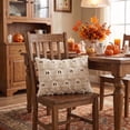 thumbnail image 4 of Sm:)e Halloween Goost Plush Faux Fur Jacquard Throw Pillow Cover 12x20 Inch Beige, Set of 2 Silky Soft Seasonal Cushion Case for Sofa Couch, 4 of 7