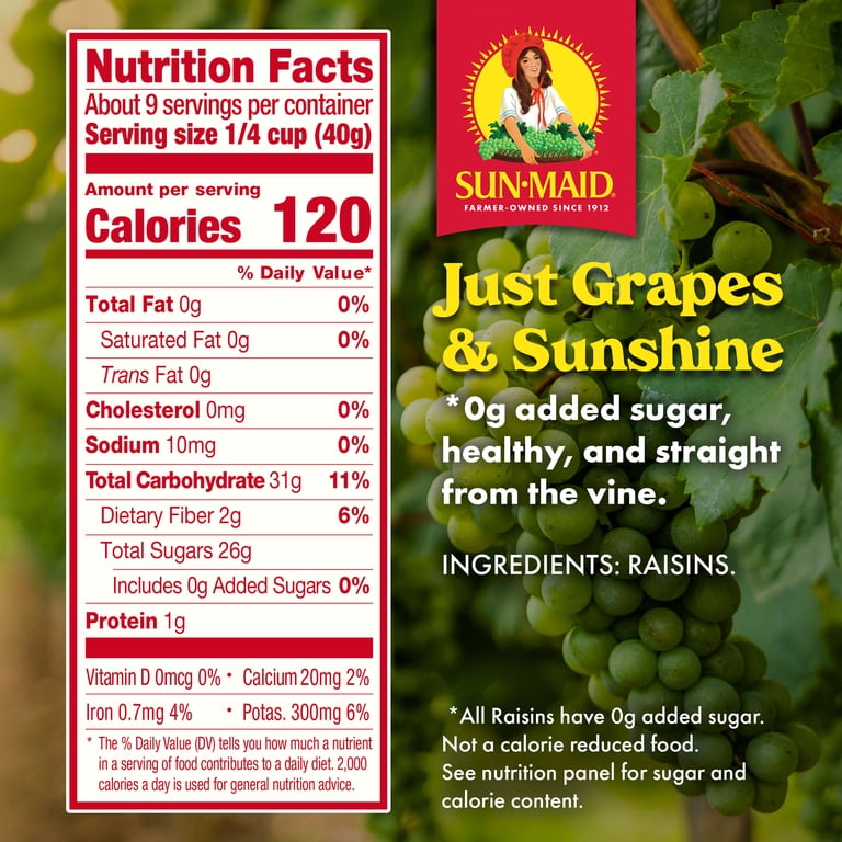 Sun-Maid California Sun-Dried Raisins 12oz Bag in a Box - Walmart.com