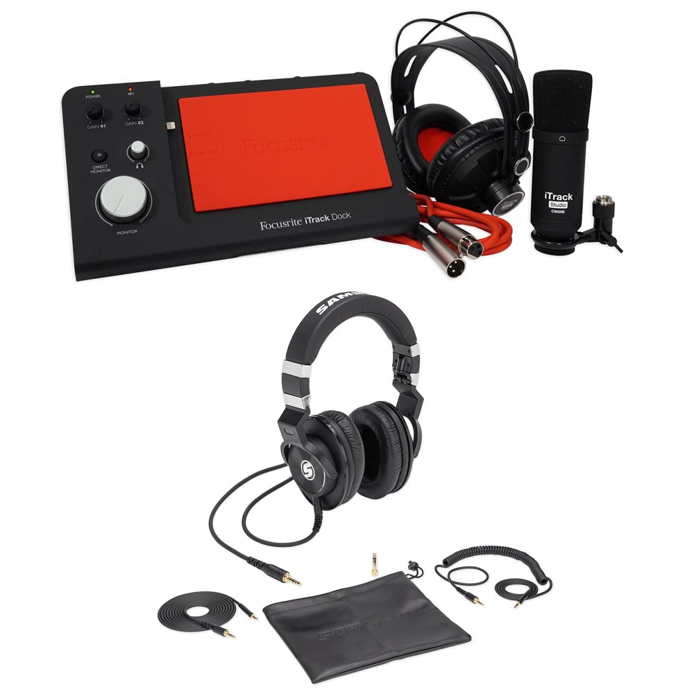 Focusrite iTrack Dock Studio Pack Interface+Headphone+Mic+Lambskin