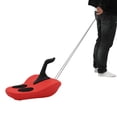 thumbnail image 3 of Red Snow Sleds for Kids and Adult, Sled Snowboard for 1-2 Riders with Handle and Pull Rope, Lightweight Compact Scooter Board, Sit Down Winter Sled, Portable Downhill Snow Skate for Winter Fun, 3 of 16