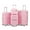 Pink#457, variant on Hardside Luggage Luggage Sets 4 Piece(14/20/24/28) PP Lightweight & Durable Expandable suitcase,Hardside Suitcase