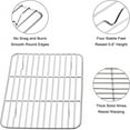thumbnail image 3 of CUITING Baking Sheet with Wire Rack Set 16” x 12” - Single Set w/ Half Sheet Pan & Stainless Steel Oven Rack for Cooking, 3 of 7