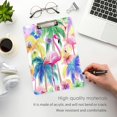 thumbnail image 4 of 12.5" x 9" Acrylic Clipboard with Silver Metal Clip Office and Classroom Essential Flamingos and Palm Trees, 4 of 7