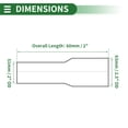 thumbnail image 3 of Rebajadora de codo de escape mandrel de 2" OD a 2.5" OD, adaptador de tubo de acero inoxidable 201, longitud de 2 pulgadas, tono plateado, 3 of 7