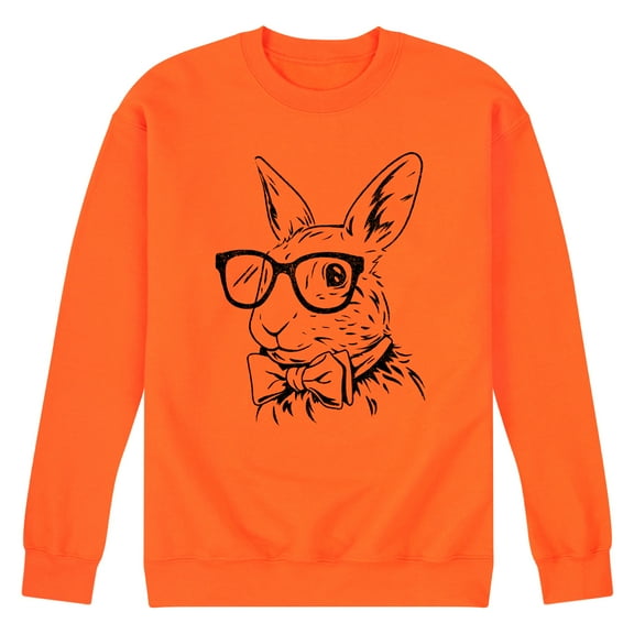 Instant Message - Bunny Bowtie - Men's Crew Neck Fleece Pullover