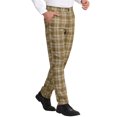 thumbnail image 5 of Lars Amadeus Work Pants for Men Plaid Business Formal Prom Checked Trousers, 5 of 6
