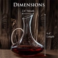 thumbnail image 6 of Chef's Star 61 Ounce Wine Decanter with Aerator, Wine Carafe Set with Stemmed Glasses, With Handle Wine Decanter Set and 6 Glasses, 6 of 6