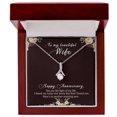 thumbnail image 1 of To My Wife Light of My Life Happy Anniversary Alluring Ribbon Necklace Message Card, 1 of 7