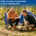 thumbnail image 6 of FREESKY Heavy Duty Camping Chairs for Adults 500lbs Capacity, 0.9mm Thickened Steel Frame Folding Chair, Padded High Back Portable Outside Chair with Cooler Bag and Side Pocket, Blue, 2 Pack, 6 of 7