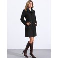 thumbnail image 4 of DARING DIVA Women's Winter Coats Casual Button Outwear Pea Overcoat L Black, 4 of 5