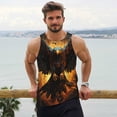 thumbnail image 6 of Cauagu Cool Black Eagle Print Men's Sleeveless Muscle Shirts,Tank Tops Quick Dry Workout Tank Top Gym Muscle Tee Fitness Bodybuilding T Shirt for Men-XX-Large, 6 of 7