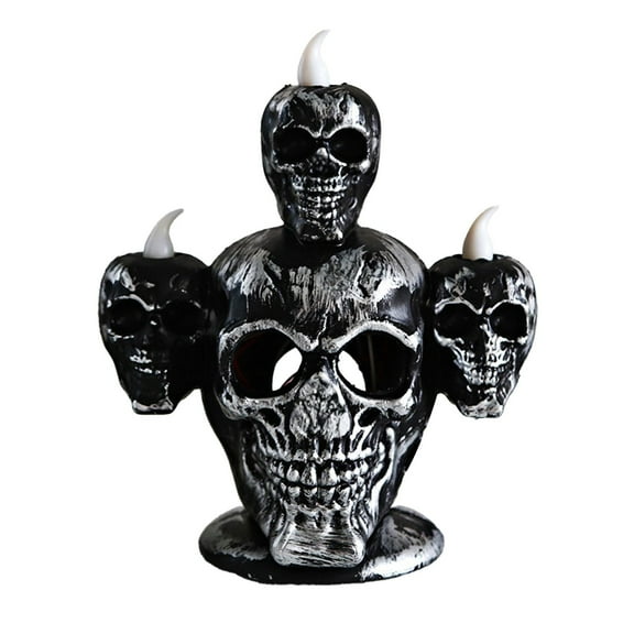 ChicYu Halloween Skull Face Lights Spooky Decorative Lights LED Electronic Light-Up Candle Lamps Festive Horror Design for Halloween Parties