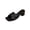 Black, variant on Woven Heeled Slide Sandals for Women, Slip On Square Toe Dress Mules, Metallic Braided Chunky Heel Party Sandals Gold