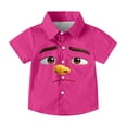 thumbnail image 3 of Blusa y camisa de manga corta con cuello vuelto para niños y niñas, moda, estampado bonito con bolsillo, camisa informal de manga corta para niño., 3 of 8