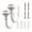 White, variant on 1 Pair Retro Metal Curtain Holdback Wall Tie Back Hook Hanger Holder Curtain Accessories - Brown