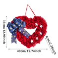 thumbnail image 3 of Party decorations, Heart decorations for Party, 18 in, Red decorations, Blue decorations, Heart Wreath for Door, Patriotic Themed Events, 1 Pc, 3 of 8