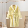 thumbnail image 4 of Bixock Unisex Toddler Robe for Girls Boys Hooded Robe Kids Fleece Bathrobe Children Loungewear Print Cape Absorbent Wearable Indoor Outfit for 0 To 8 Years Fall Winter Sleepwear, 4 of 5