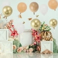 thumbnail image 5 of Unique Bargains Latex Party Balloons with Ribbon, 10 Inch Round Helium Balloons for Wedding Graduation Anniversary Birthday Party Backdrop Decoration Apricot White Brown 20 pcs, 5 of 6