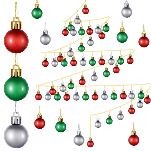 Adornos de bolas para árbol de Navidad Skylety Plastic Christmas (48)