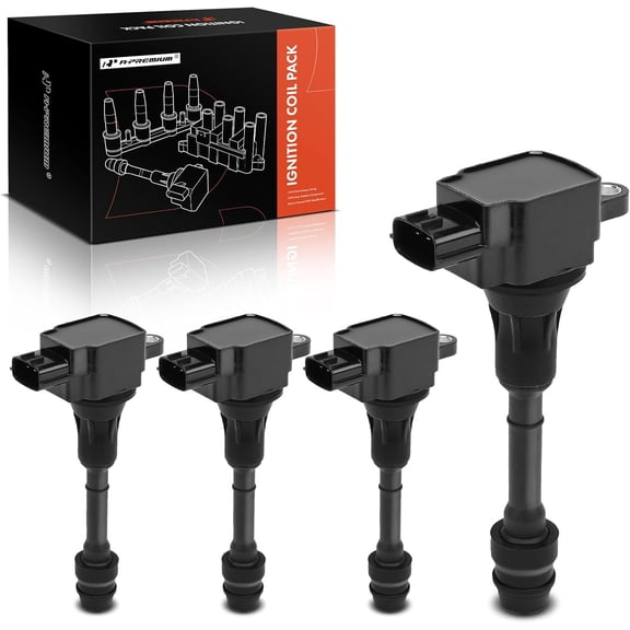 A-Premium Ignition Coils Pack Replacement for Nissan Altima Sentra 2002-2006 Nissan X-Trail I4 2.5L QR25DE 224488H300 4-PC Set