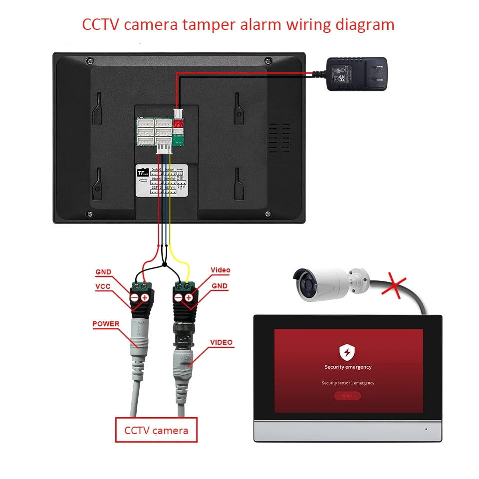 ANJIELO SMART Wired Video Intercom System, 10-Inch Touch Screen, 1080P Doorbell, Motion Detection, Tuya APP