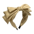 thumbnail image 1 of Diadema con lazo, accesorio para el cabello para mujeres y niñas, tocado de moda, diadema Caqui, 1 of 7