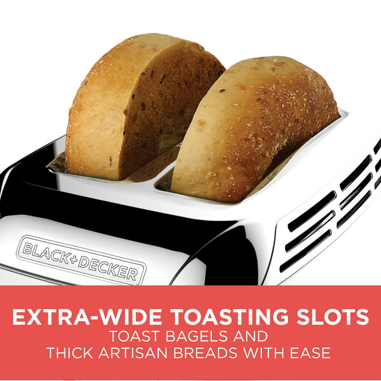 BLACK+DECKER 2-Slice Toaster, Rapid Toast, Stainless Steel, TR3500SD
