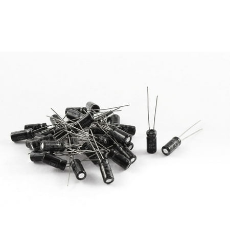 30Pcs 50V 4.7uF 105C Radial Lead Electrolytic Capacitor 5mm x 12mm