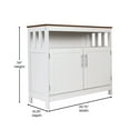 thumbnail image 4 of Flash Furniture Mayfield Classic Buffet and Sideboard with Storage White/Walnut (NANB23108WHWAL), 4 of 9