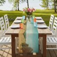 thumbnail image 4 of Turquoise Sky Hills 48 Inch Table Runner, Vintage Country Landscape Farmhouse Dresser Scarf Cotton & Linen Tablerunner for Dining/Kitchen Island/Holiday Party Décor 13" x 48", 4 of 9