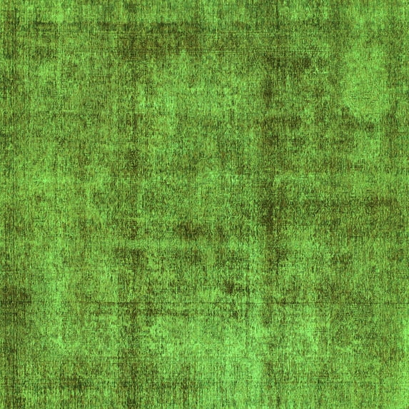 Ahgly Company Indoor Square Abstract Green Modern Area Rugs, 8' Square