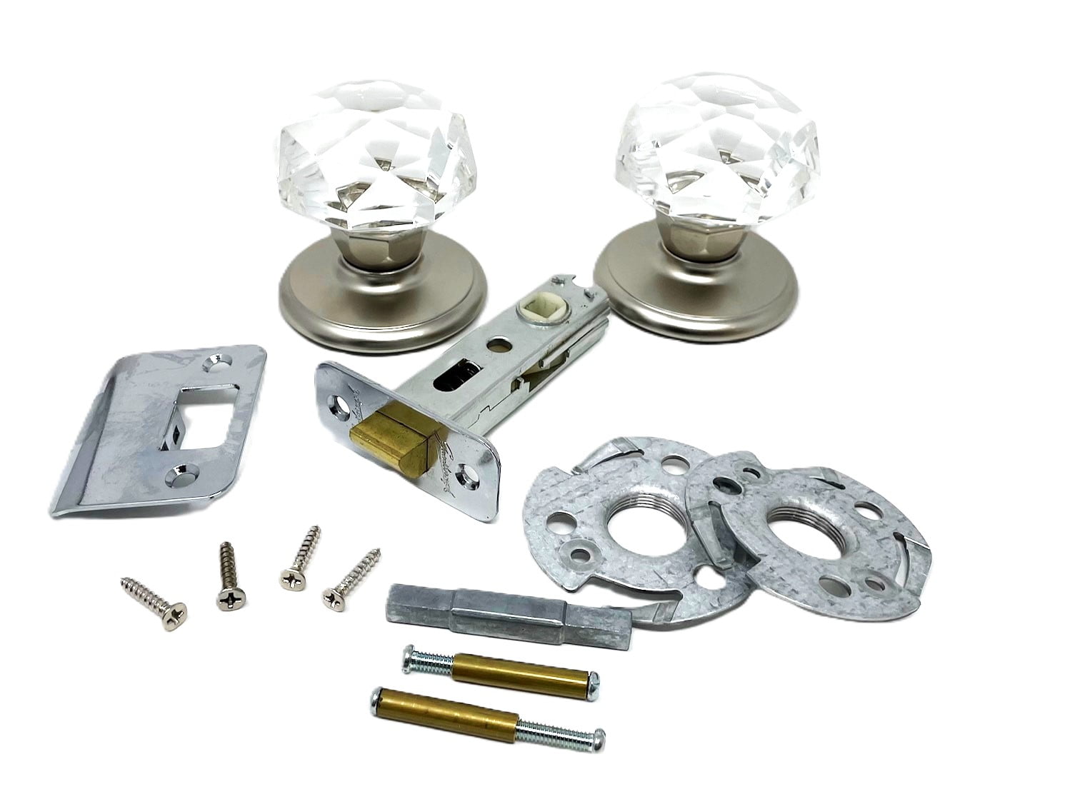Gainsborough Sonata Crystal Non-Locking Hall Closet Door Knob Set