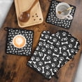 thumbnail image 5 of Paw Prints and Bones Kitchen Oven Mitt and Pot Holder Sets 4 Pcs for Baking, Cooking and Grilling, Heat Resistant Up To 392 °F, 5 of 7